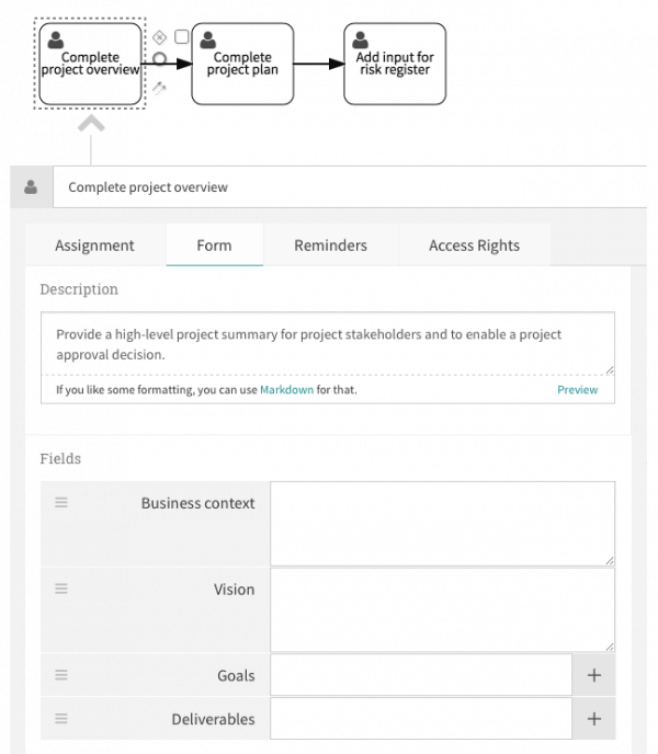 Form fields with multiple values SAP Signavio