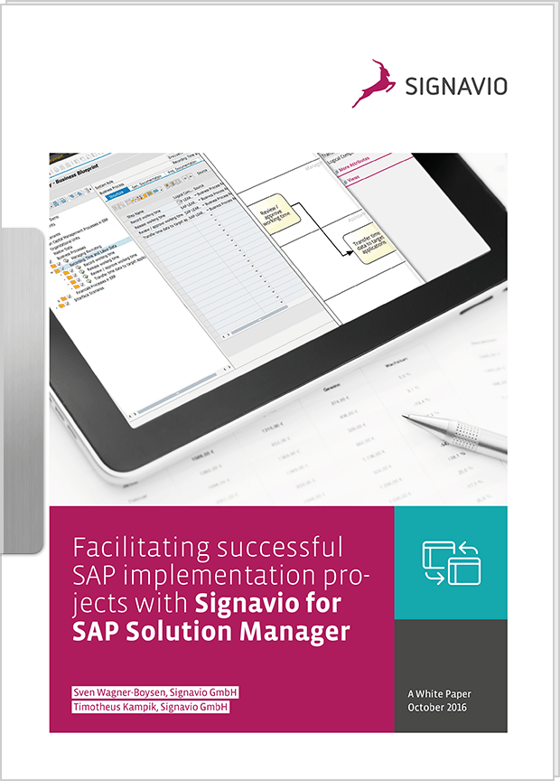白皮书:使用Signavio为SAP解决方案管理器促进成功的SAP实施项目