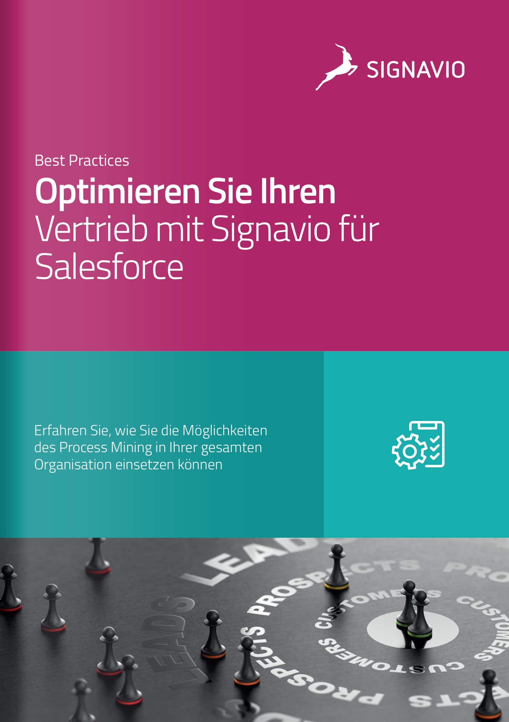 Optimieren Sie Ihren Vertrieb mit Signavio过程智能für Salesforce_Titelbild_Broschüre