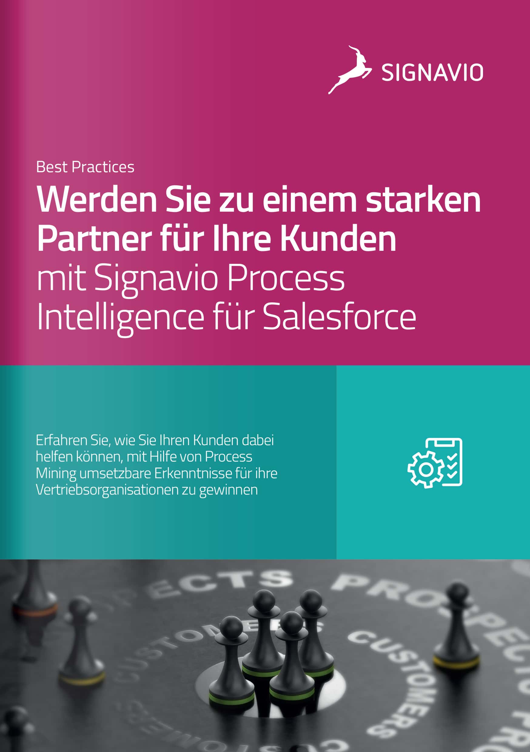 Signavio Process Intelligence für Salesforce für Ihre Kunden_Broschüre_Titelbild