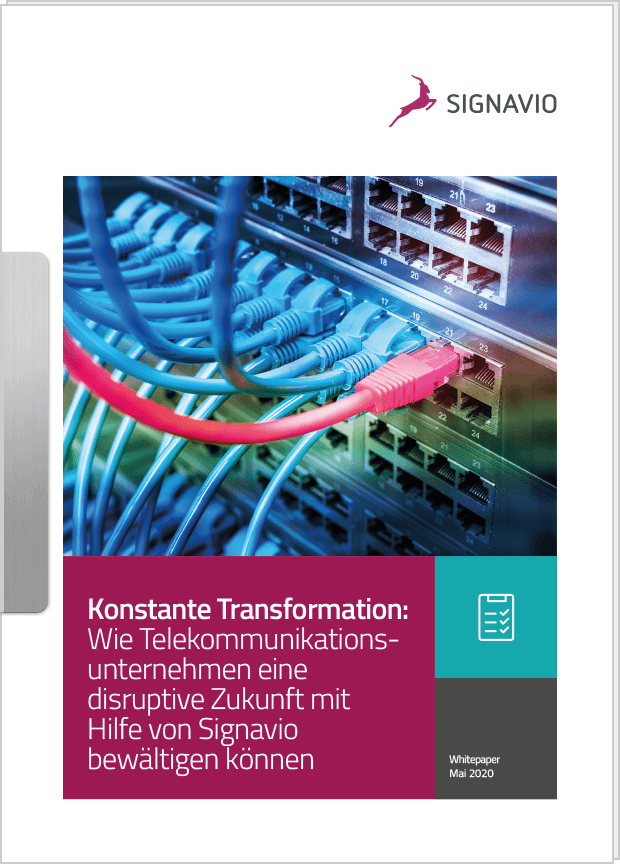 康斯坦特改造:Wie Telekommunikationsunternehmen eine破坏性Zukunft mit Hilfe von Signavio bewältigen können_Titelbild