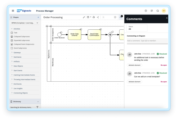Message Task Signavio Services & Support - SAP Signavio
